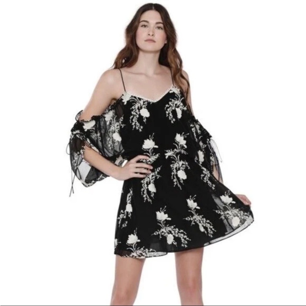 Alice + Olivia Black and White Mini Sundress